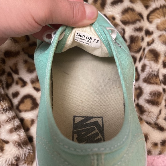 Vans Authentic Mint Green Shoes, Mens 7.5/Womens 9 - Picture 8 of 8